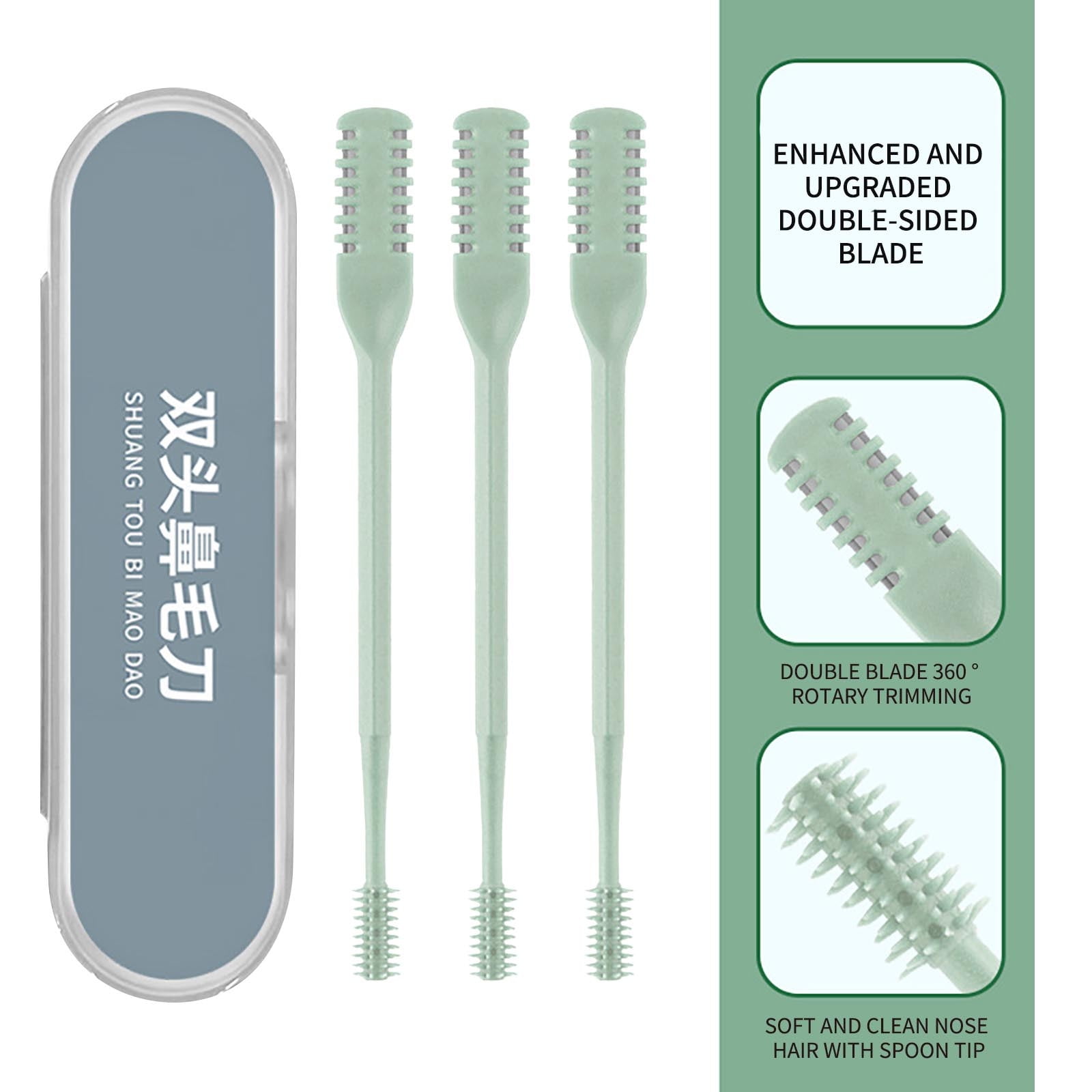 Banghong Nasal Hair Cutter, 360 Degree Rotating Nose Hair Trimmer for Women and Men, Nose Hair