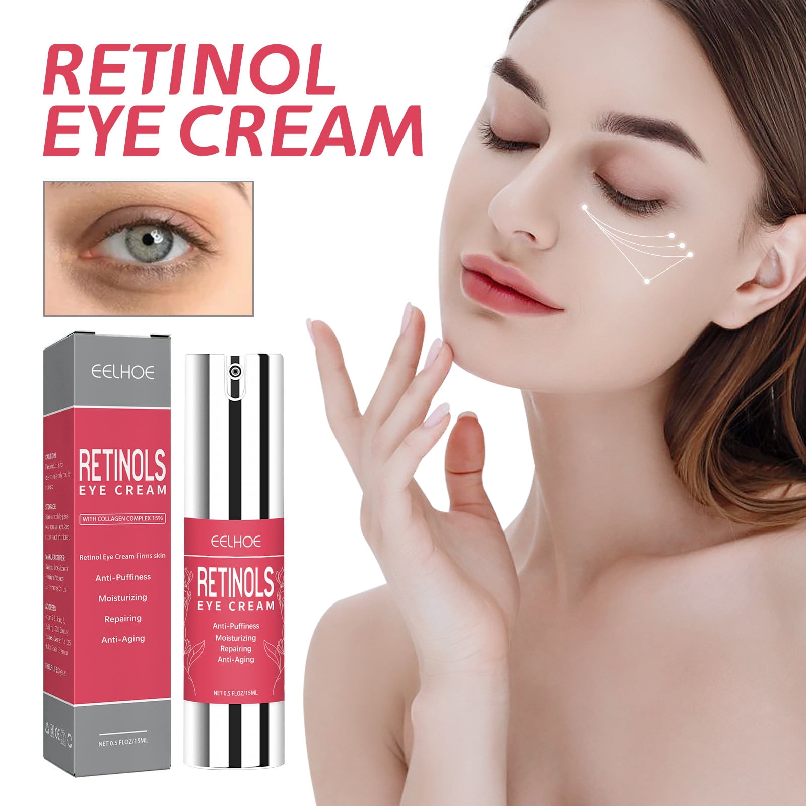 Banghong Retinol Eye Cream For Dark Circles And Puffiness, Under Eye