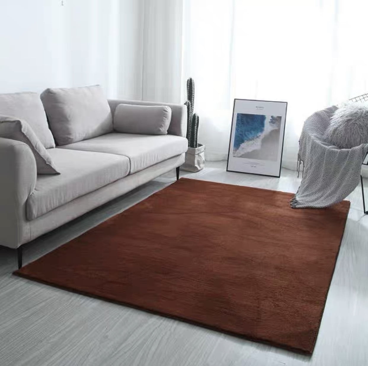 Banghong Short Pile Washable Very Soft Rug for Living Room Dining Room ...