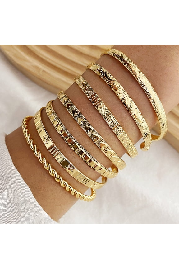 Banging Pattern Arrow Diamond Pattern Exaggerated Bracelet