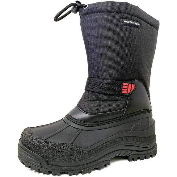 Bangka Men's Snow Boots, Thermolite Insulated Waterproof Black, 10