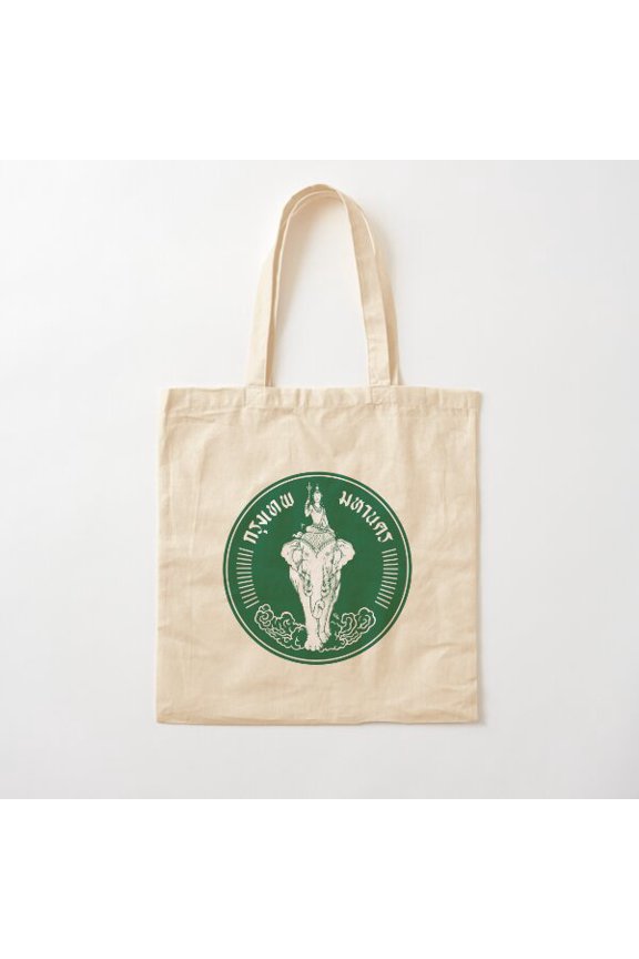Bangkok City Crest Canvas Tote Bags, Reusable Shopping Bag
