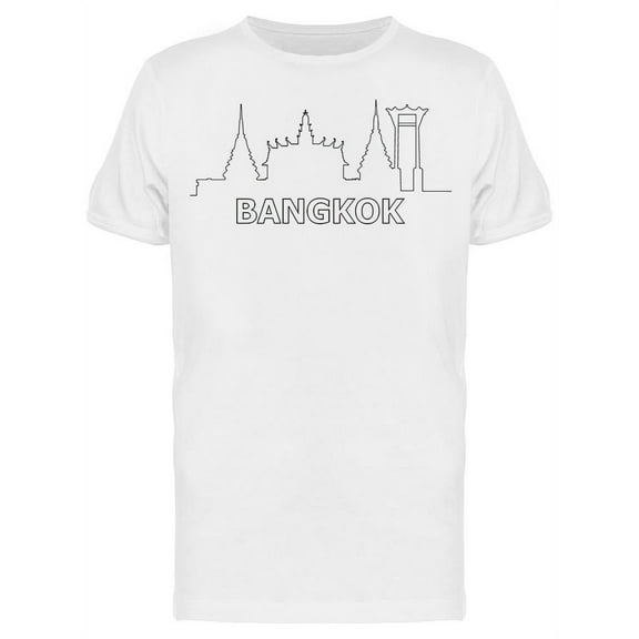 Bangkok Skyline Travel T-Shirt Men -Image by Shutterstock, Male XX-Large