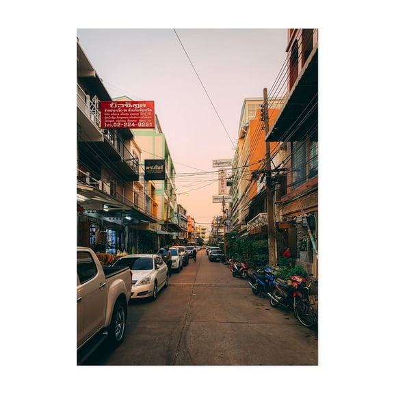 Bangkok Street Scene - Bangkok Thailand Photography Unframed Wall Art Print 30 x 40 inches