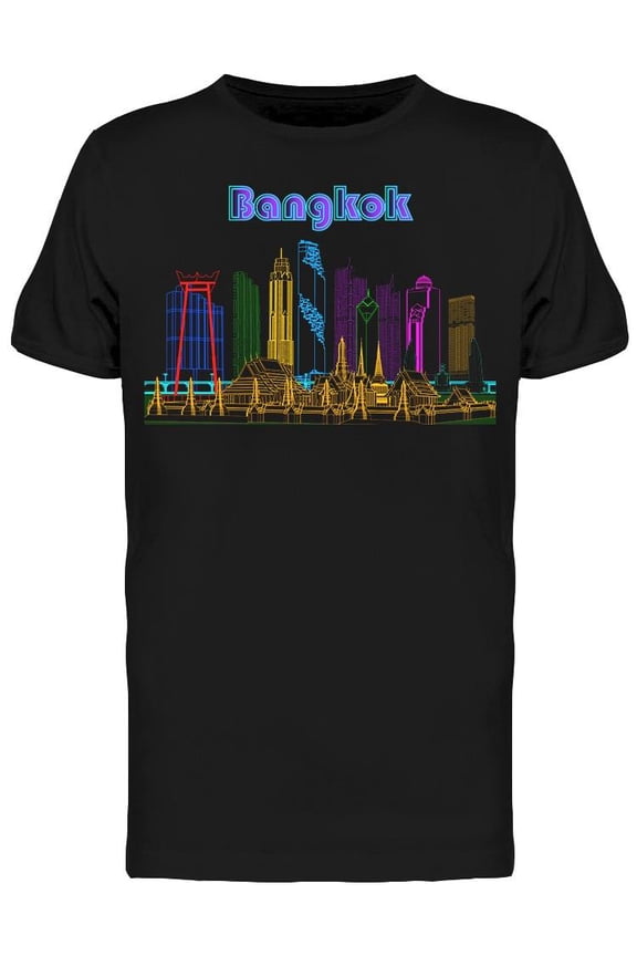 Bangkok Thailand Buildings T-Shirt Men -Image by Shutterstock, Male Large