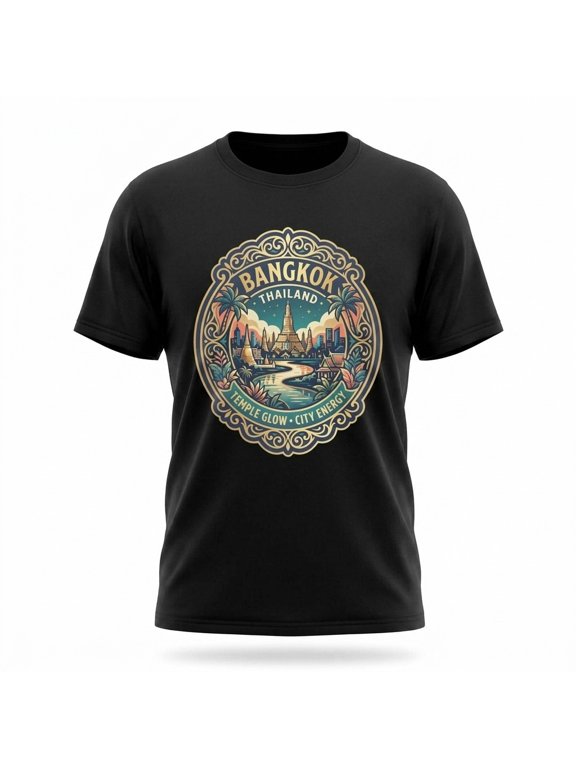 Bangkok Thailand Temple Graphic T-Shirt Unisex Travel Tee