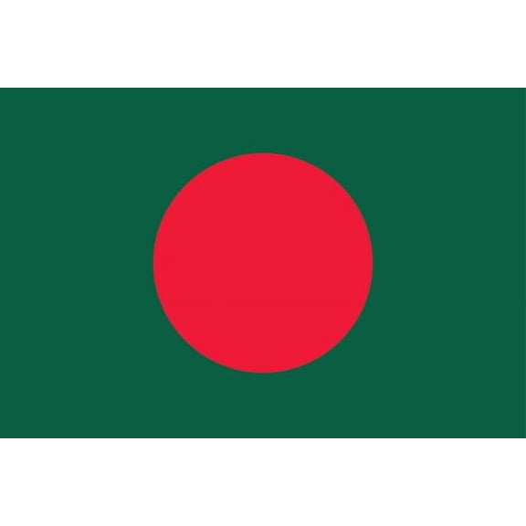 Bangladesh Flag | Syntax Solutions | 2.5x1.5 feet | Green & Red Colors | Excellent Quality Polyester