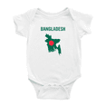 thumbnail image 1 of Bangladesh Map Flag Baby Rompers Bodysuit (White, 3-6 Months), 1 of 5