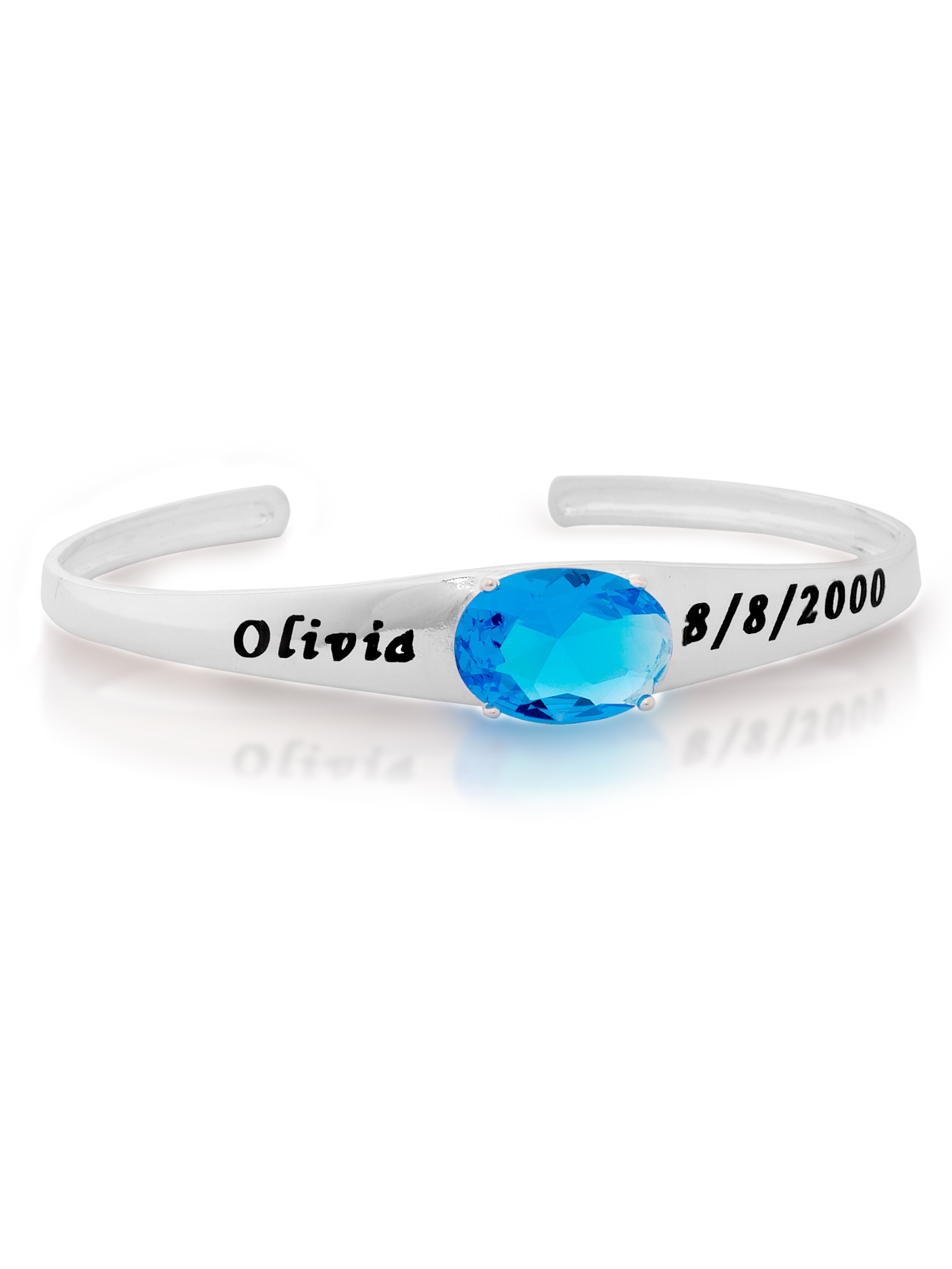 Bangle Bracelet with Birthstone.