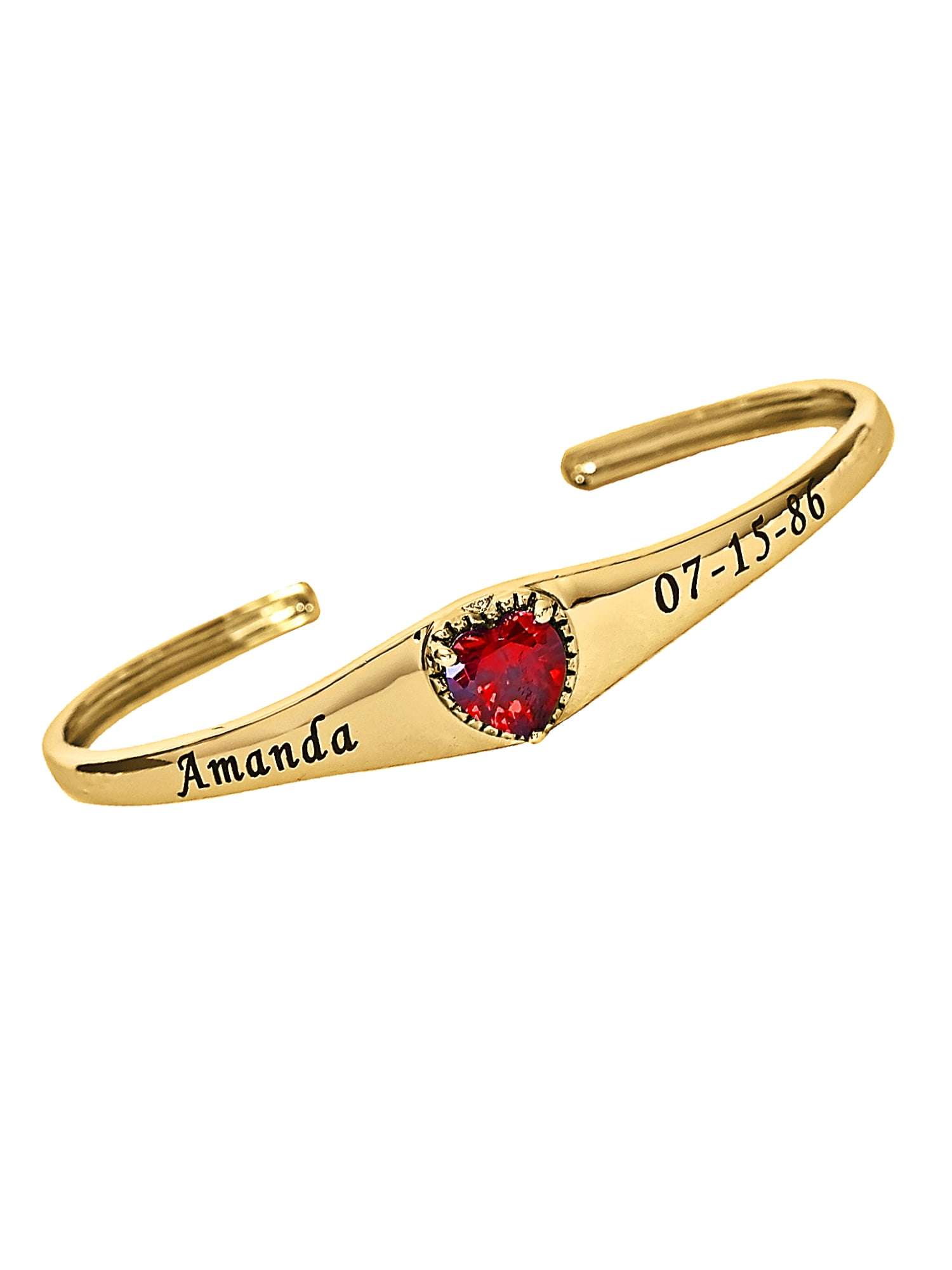 Bangle Bracelet with Birthstone.