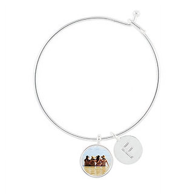 WALMART CUSTOM Bangle Bracelet with Photo Charm and Letter Charm