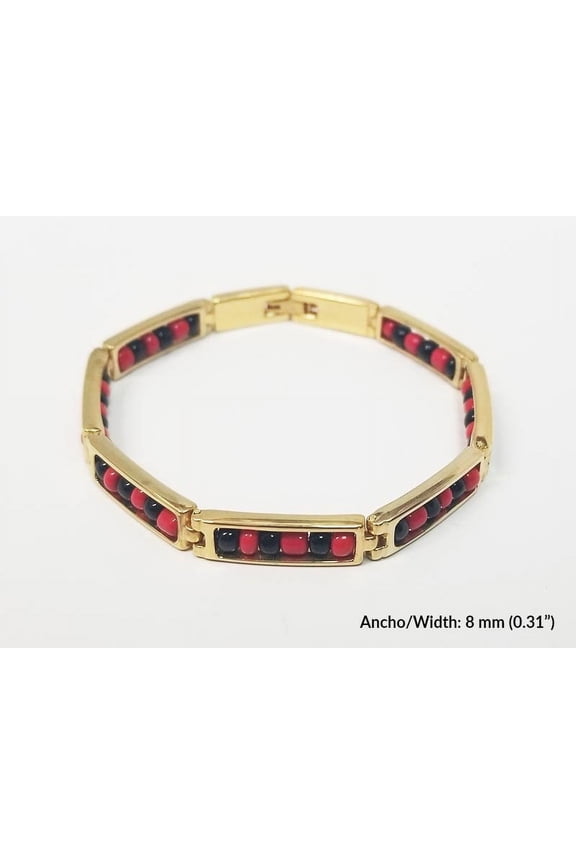 "Bangle of Elegua" in Stainless Steel with Real 14 K Gold plating -TOOL17