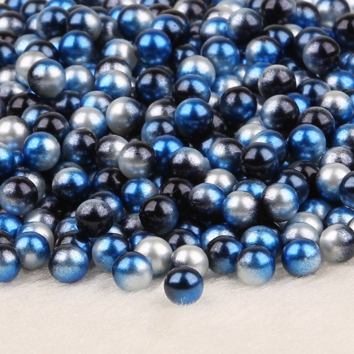 Bango 100PCS Colorful Pearls Beads 10mm ABS Round Loose Spacer Beads No