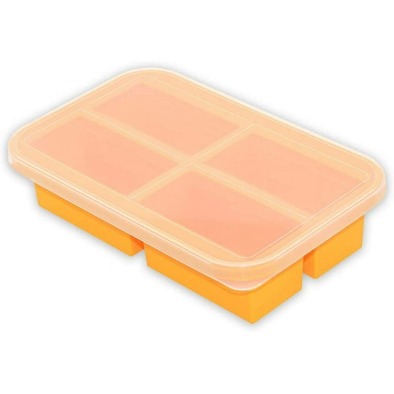 Cup Silicone Freezing Tray with Lid Soup Freezer Molds Container