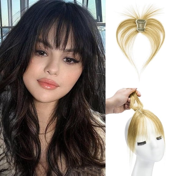 Bangs Hair Clip in Fringe Bangs Remy Real Human Hair Pieces for Women Daily Wear Wispy Bangs Dark Brown