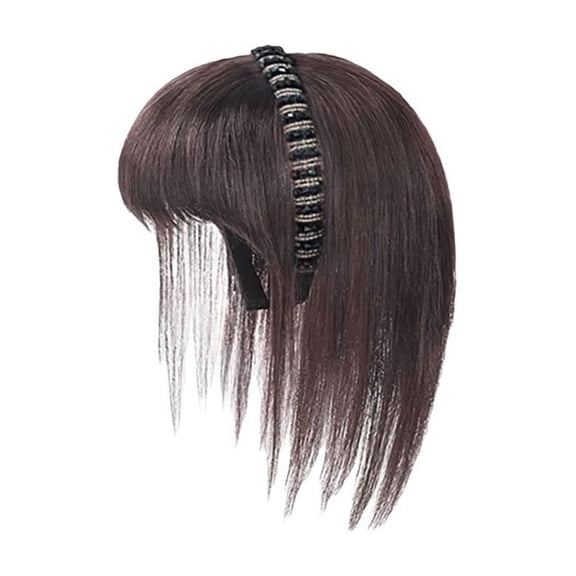 -Bangs Wig Headbands Neat Fringe Bands with Braids Headband. L3B2 M8C
