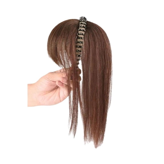 -Bangs Wig Headbands Neat Fringe Bands with Braids Headband YSSU ha52 uk