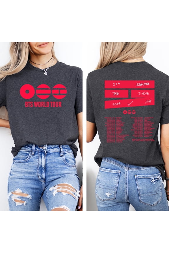 Bangtan Merch: Arirang World Tour 2026 2 Sided Shirt, Concert 2026 Shirt, Army Fan Gift, Bangtan Comeback Shirt, Unisex Sizes S-5XL - Multicolor