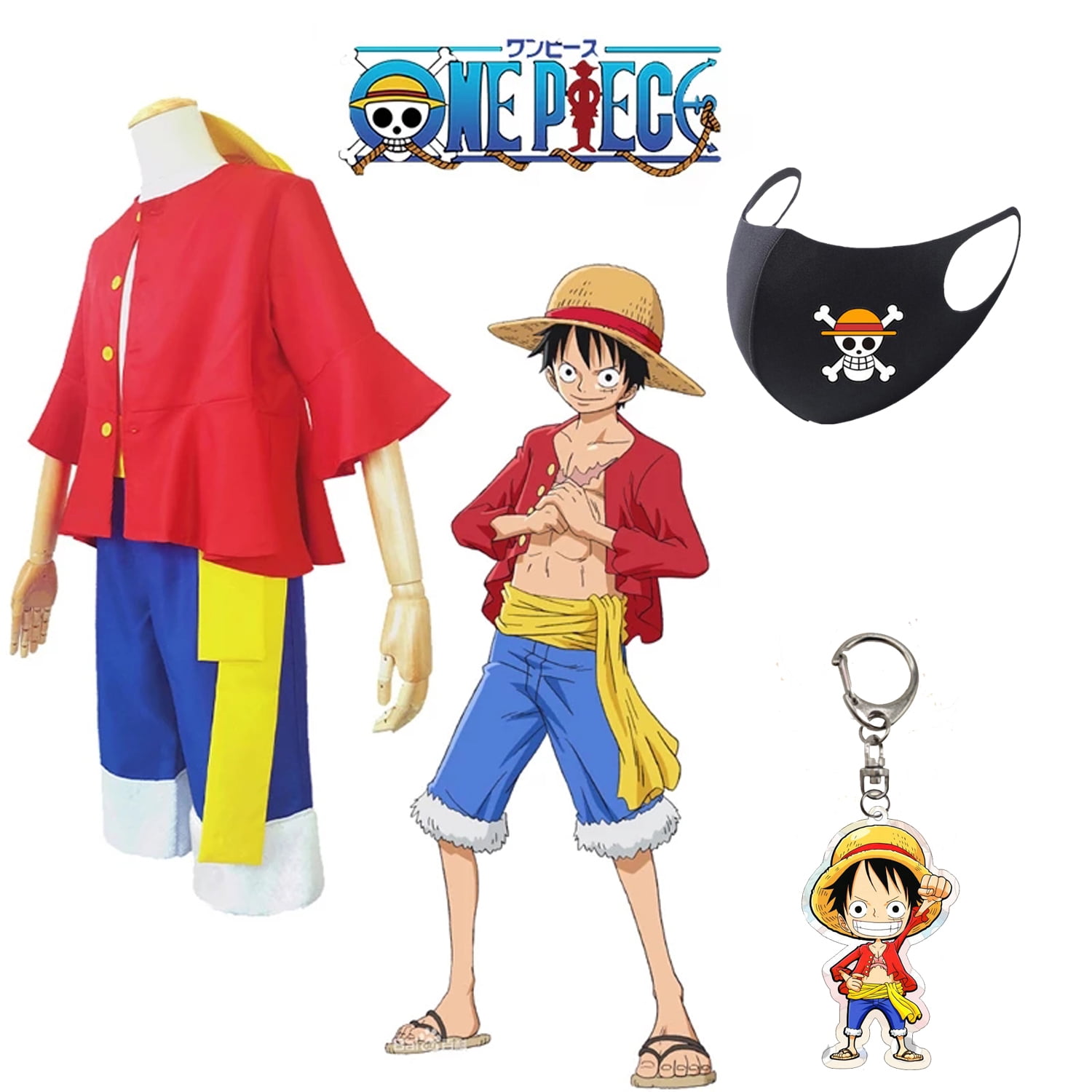 Hot Anime One Piece Cosplay Costume Monkey D Luffy Uniform After