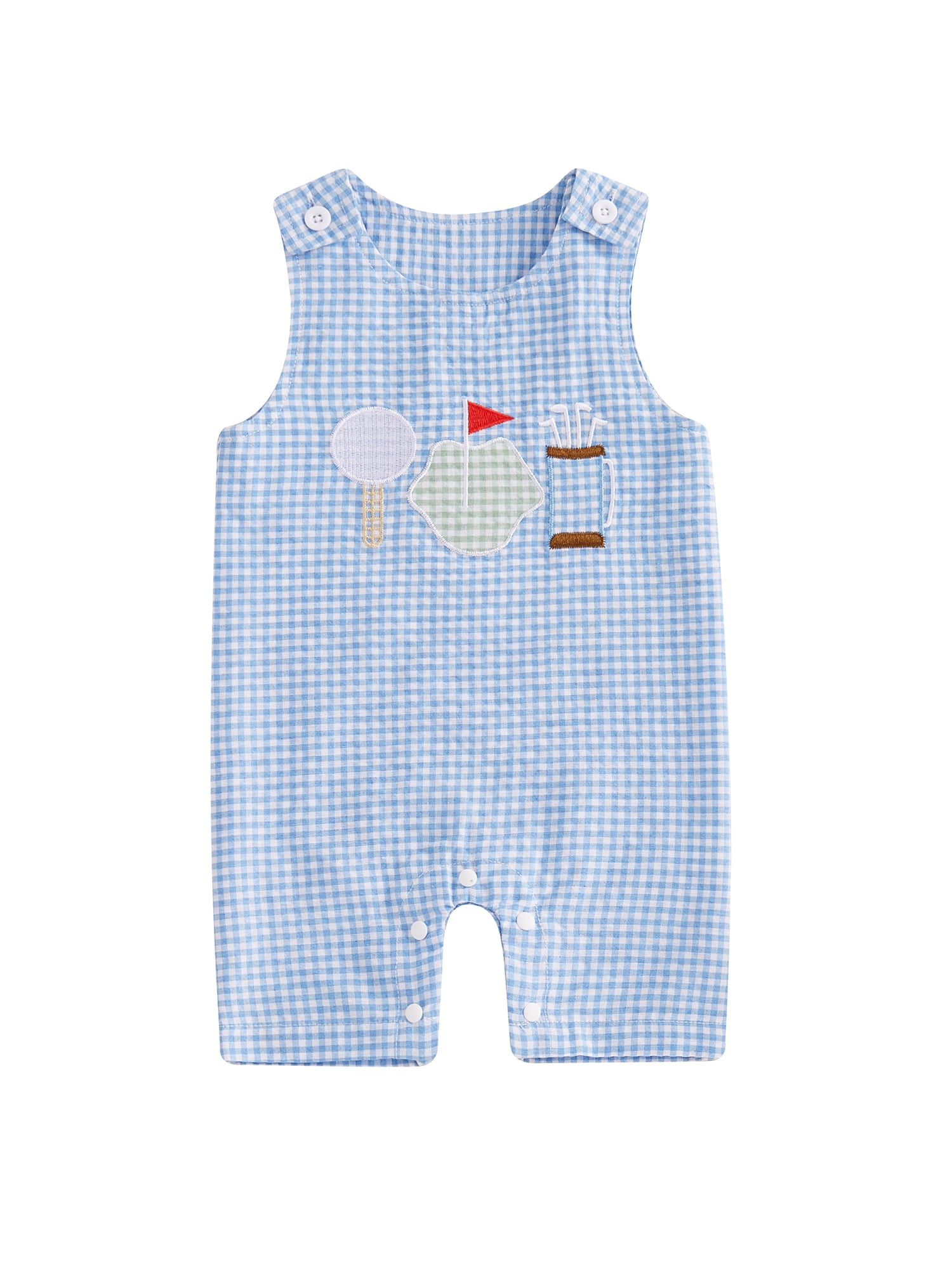 Kissy Kissy Baby Boys 18 Holes Golf Print Playsuit Romper - Blue main image 1