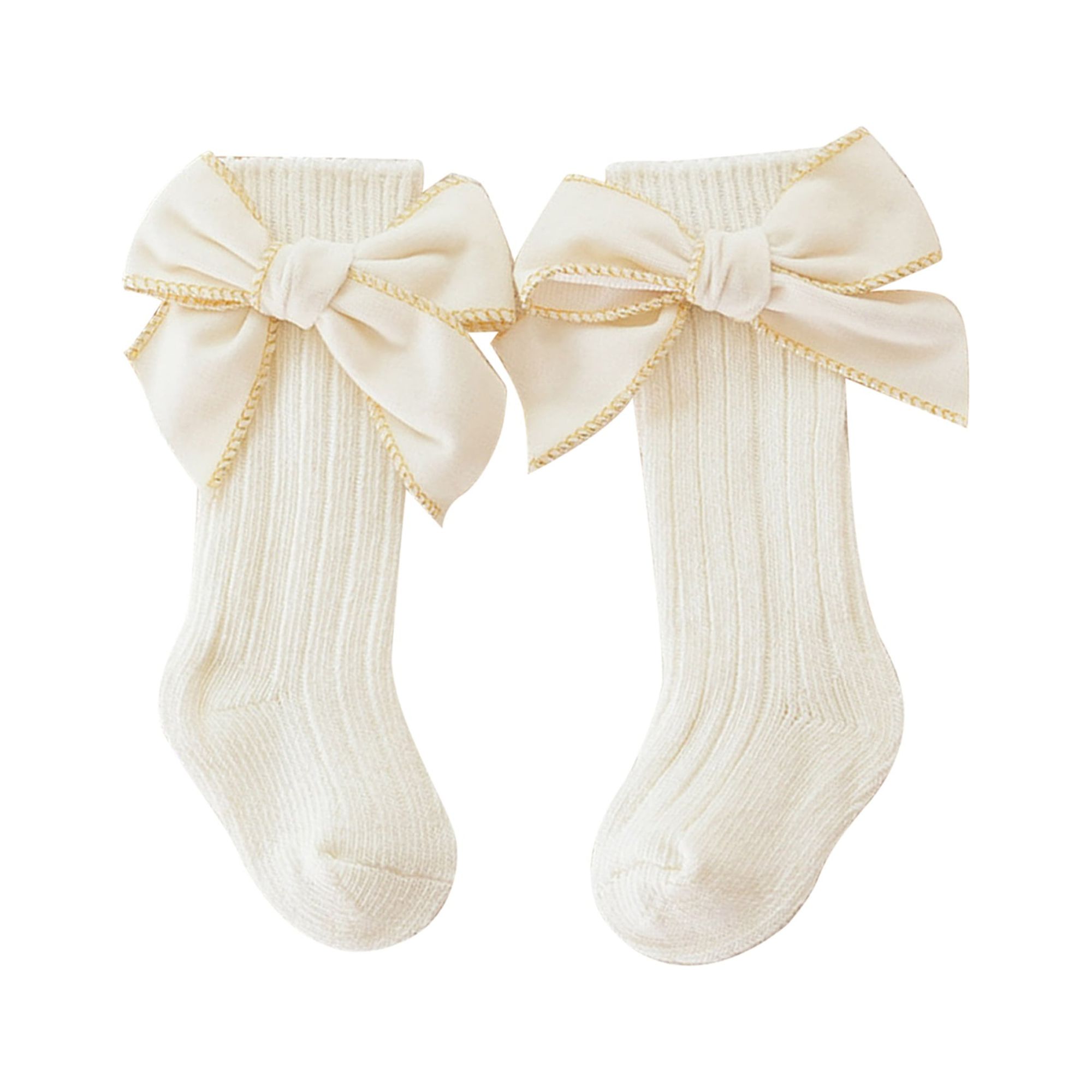Bangyeer Baby Girls Knee High Socks Infants Toddlers Bow Knit Socks