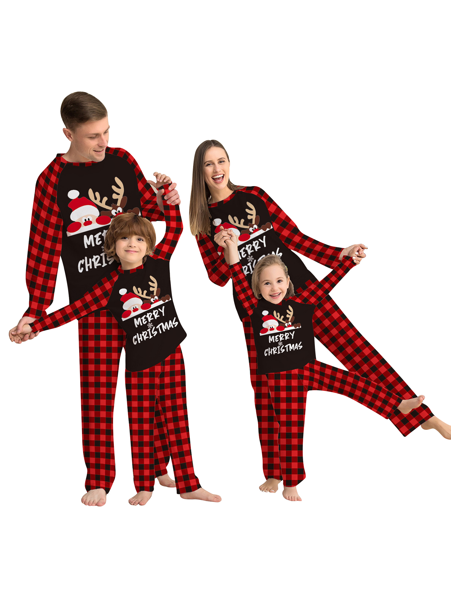 Bangyeer Matching Family Pajamas Sets Christmas PJ's Letter Print Top ...