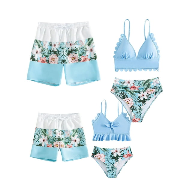 Bangyeer Matching Swimsuits for Family Mommy and Me Two Piece Bathing