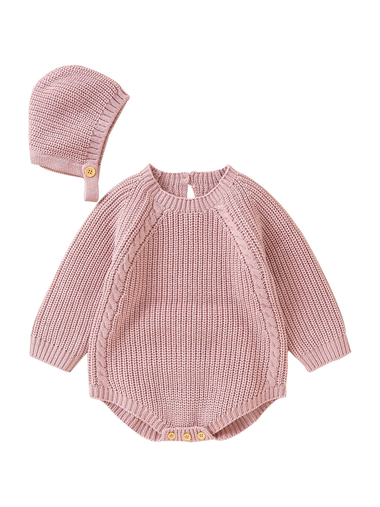 Bangyeer Newborn Baby Girls Boys Knit Sweater Romper Long Sleeve