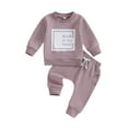 Bangyeer Toddler Baby Boy Girl Fall Winter Letter Print Sweatshirt Long