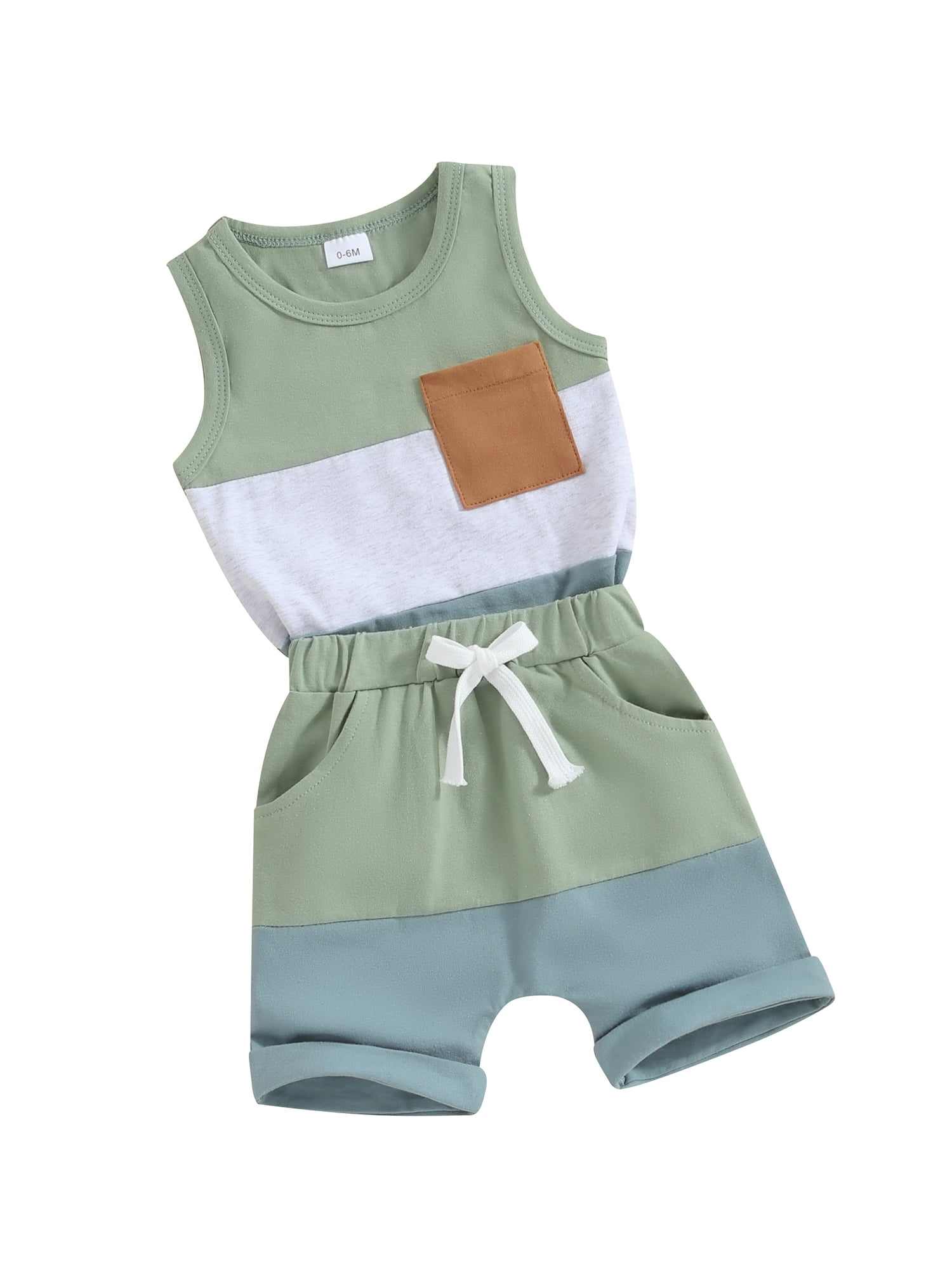 Bangyeer Toddler Baby Boy Tank Tops Clothes Sleeveless Color Block Vest