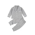 Bangyeer Toddler Baby ButtonDown Pajamas Set Cotton PJs Set Shirt and