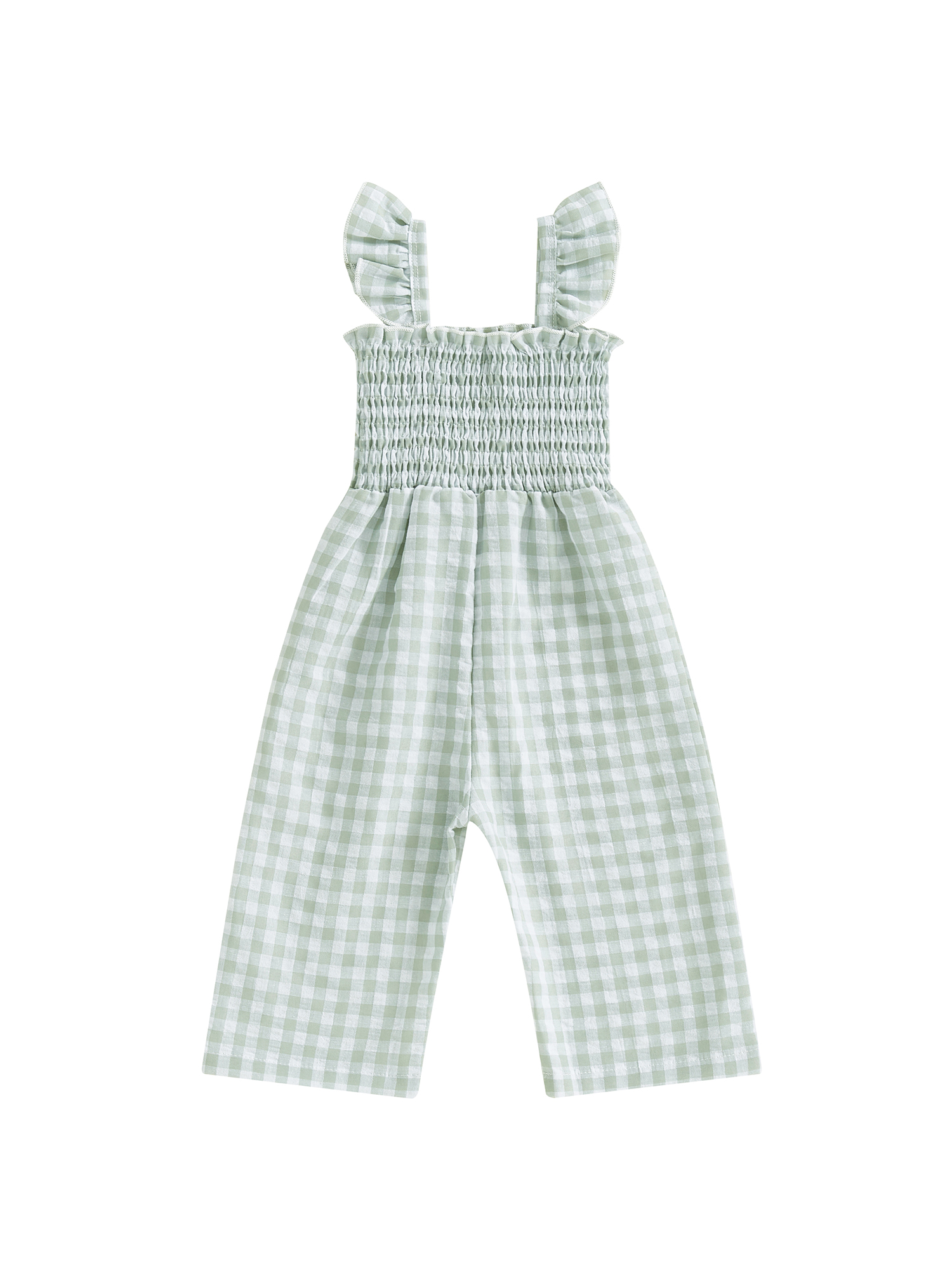 GXWEA Baby Girl Rompers Toddler Girl Summer Outfits Kids Summer Clothes Toddler Baby Girl Romper Jumpsuit Overall Pants Plaid Sleeveless Ruffl