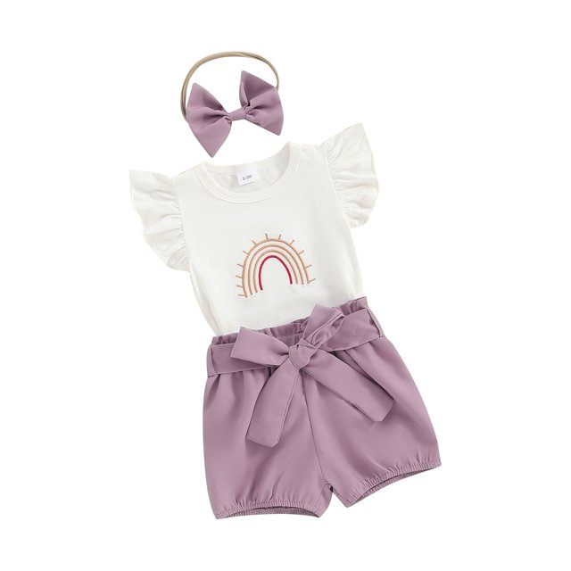 Bangyeer Toddler Baby Girl Summer Clothes Sleeveless TShirt Short Fly