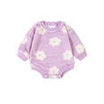 Bangyeer Toddler Baby Girls Fall Winter Plush Romper Long Sleeve Bow