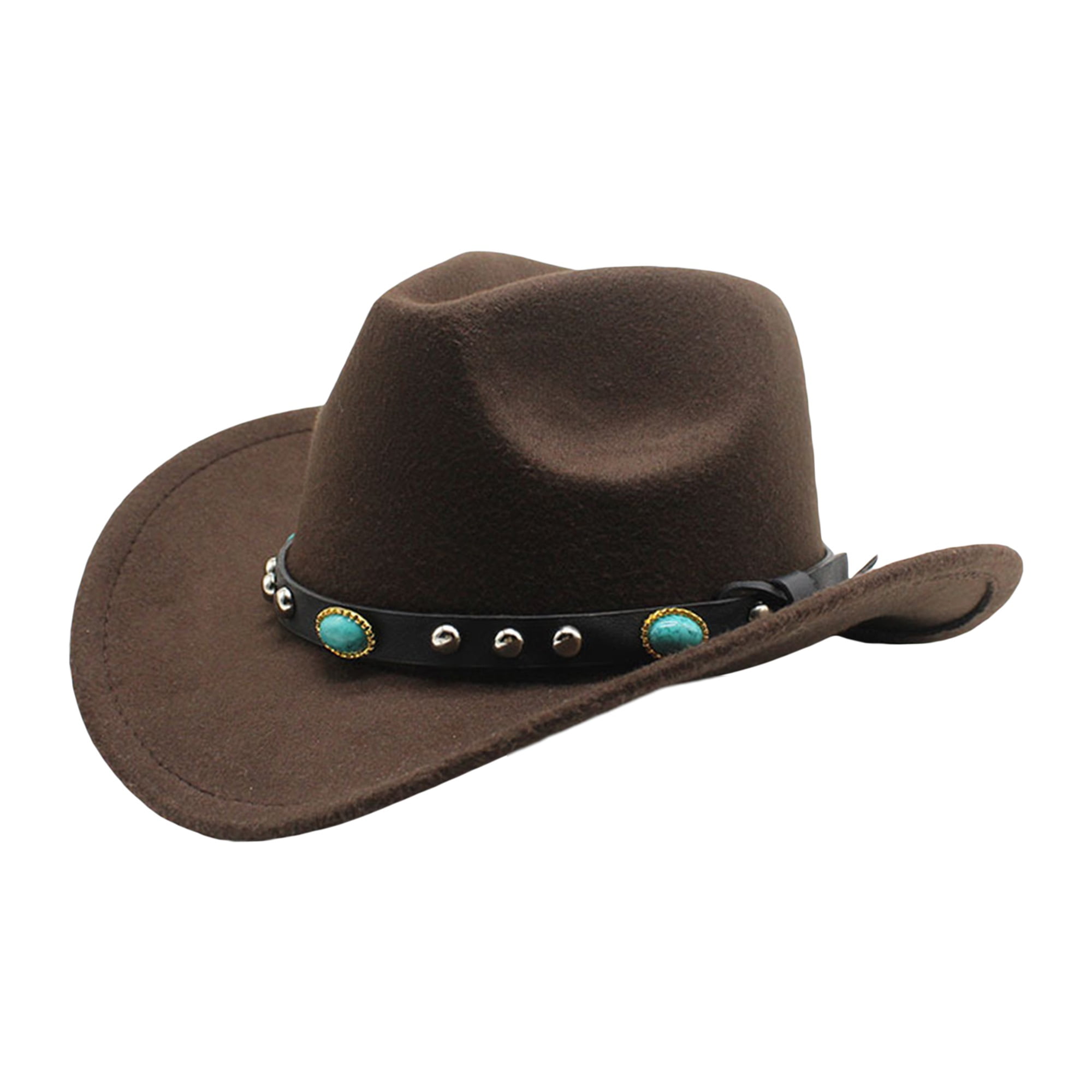 Brown Faux Suede Cowboy Hat with Silver Bling Accents and Size 7 Boots -BUNDLE- Hand painted cowboy hat for sale main image 4