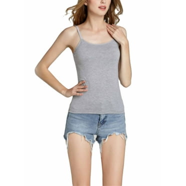 Bangyeer Women's Camisole with Built in Bra Modal Padded Slim Tank Top Comfortable Tops