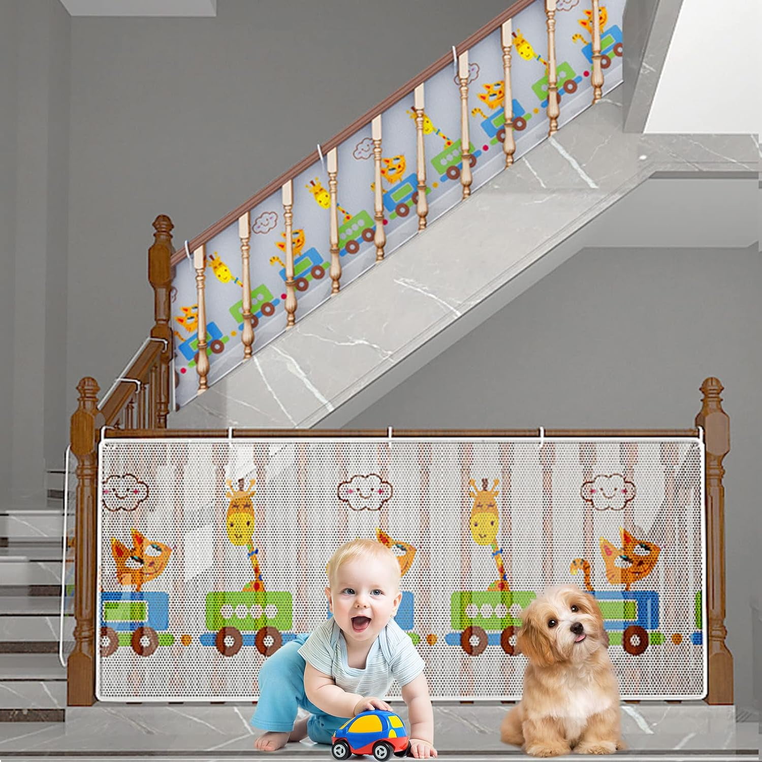 Banister Guard for Baby, 10ft x 2.6ft Child Safety Net, Stair Railing