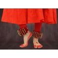 thumbnail image 1 of Banithani Indian Traditional 5 Line Classical Kathak 12 No Ghungroo Anklets Dancing Ankel Bracelet Pair Jewelry-Red, 1 of 5