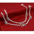 thumbnail image 1 of Banithani Traditional CZ Stone Ankle Bracelet Indian Wedding Foot Payal Jewellery, 1 of 4