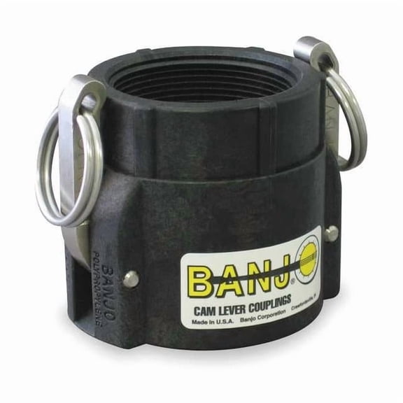 Banjo 200D Polypropylene Cam & Groove Fitting, 2" Female Coupler x NPT Female