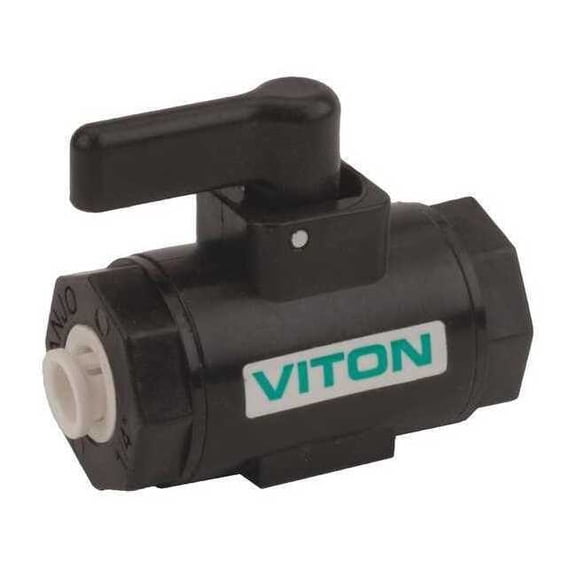 Banjo 1/4" Push Polypropylene Ball Valve Inline LVPL025V