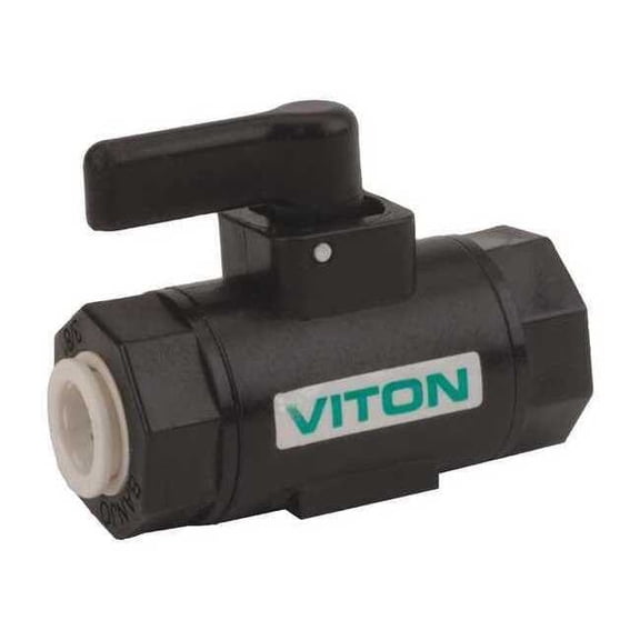 Banjo 3/8" Push Polypropylene Ball Valve Inline LVPL038V