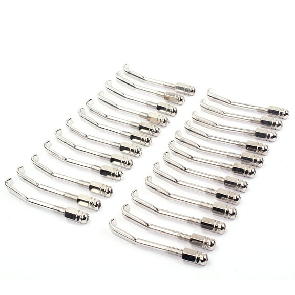 ROSENICE Banjo Hooks and Nuts Set Silver Metal for Traditional Banjo Standard Part