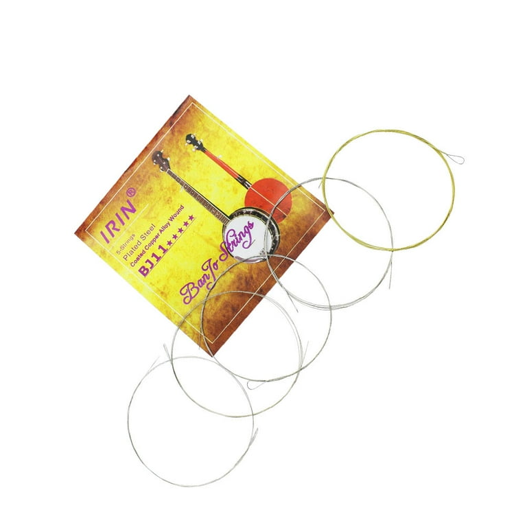 Banjo Changing Strings Kit 5Pcs Metal Banjo Strings Replacement Banjo Accessories Assorted Color