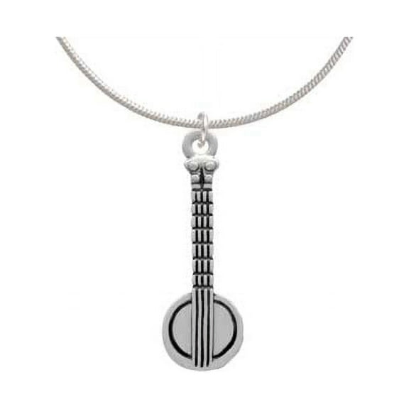 Banjo Charm Necklace, 18"+2" Extender