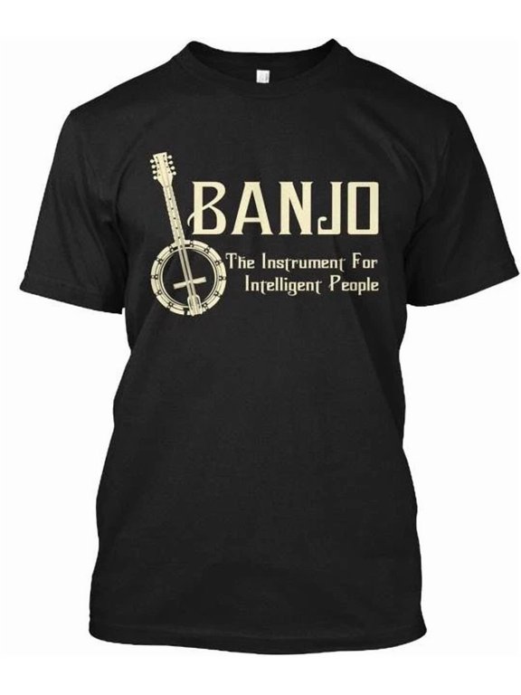Banjo For Intelligent People - Instrument T-Shirt Made in USA Size S to 5XL