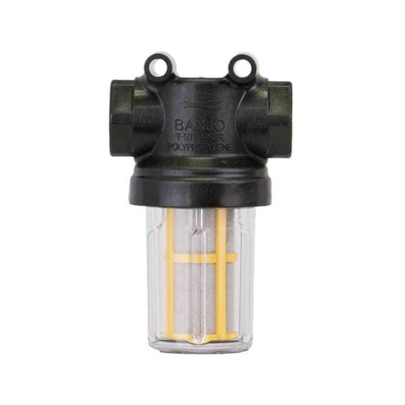 Banjo T-Line Strainer,1/2",177 Microns,Poly LSTM050-80C