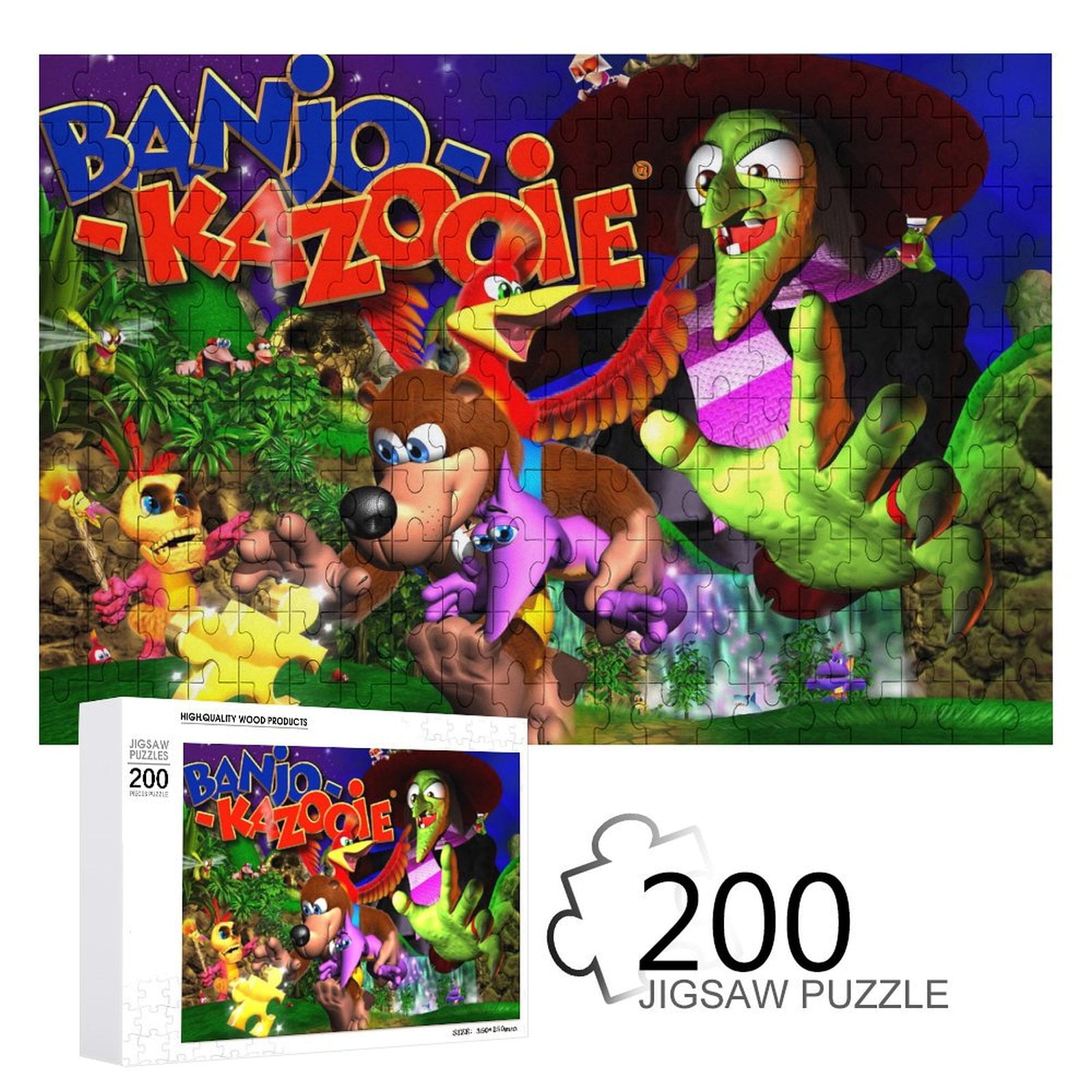 BanjoKazooie Jigsaw Puzzle 200 Piece Art Puzzles for Adults Kids Families