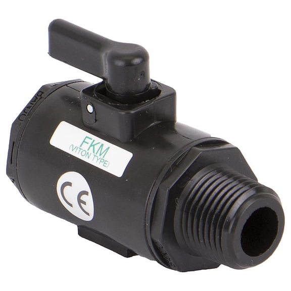 Banjo Manual 2-Way Ball Valve,NPT,Polypro LV050MTV