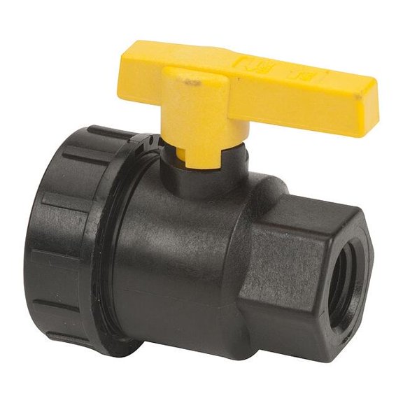 Banjo Manual 2-Way Ball Valve,NPT,Polypro UV050FP